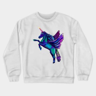 Unicorn - sparkly, glittery, magical, winged unicorn Crewneck Sweatshirt